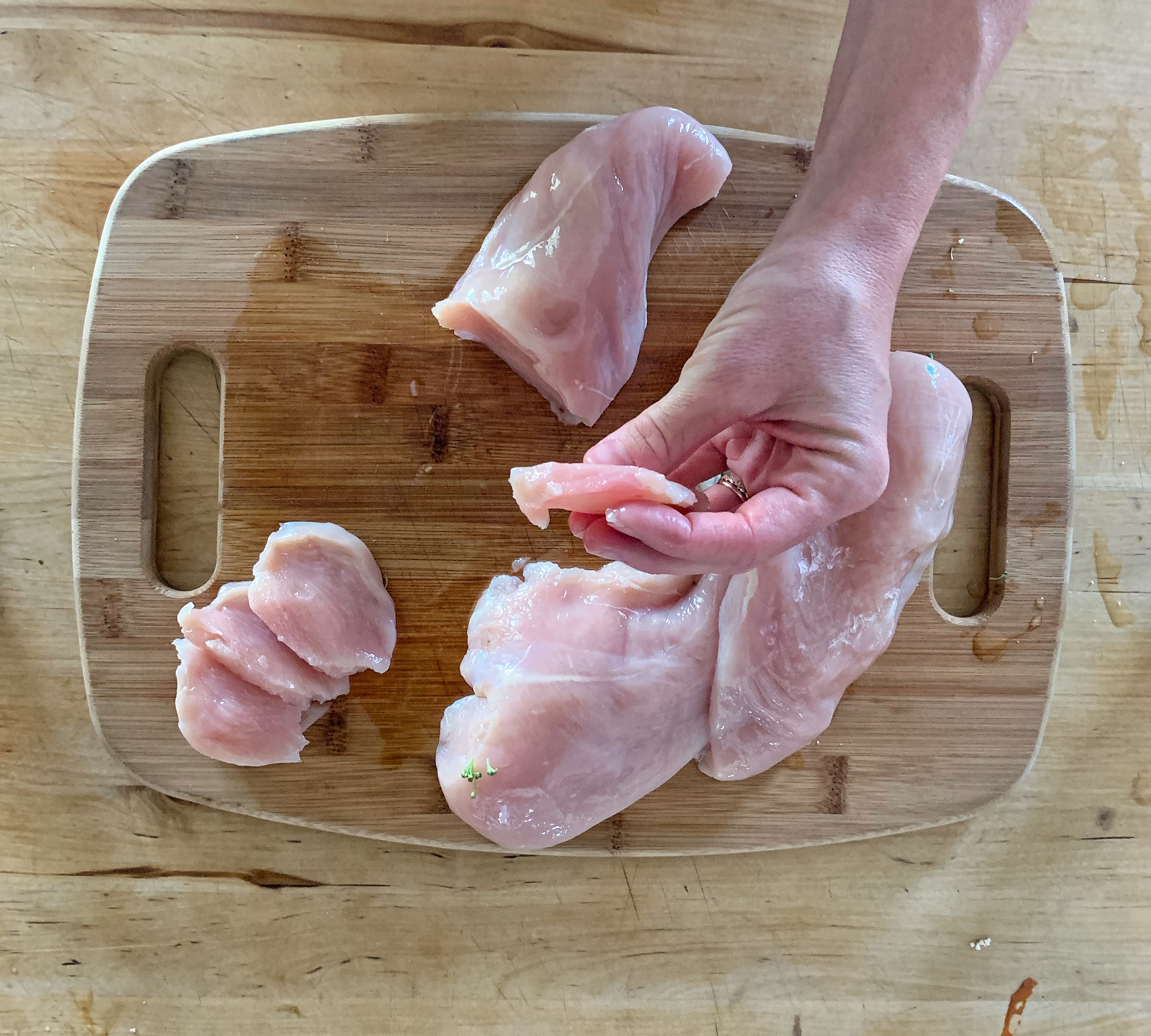 sliced chicken 