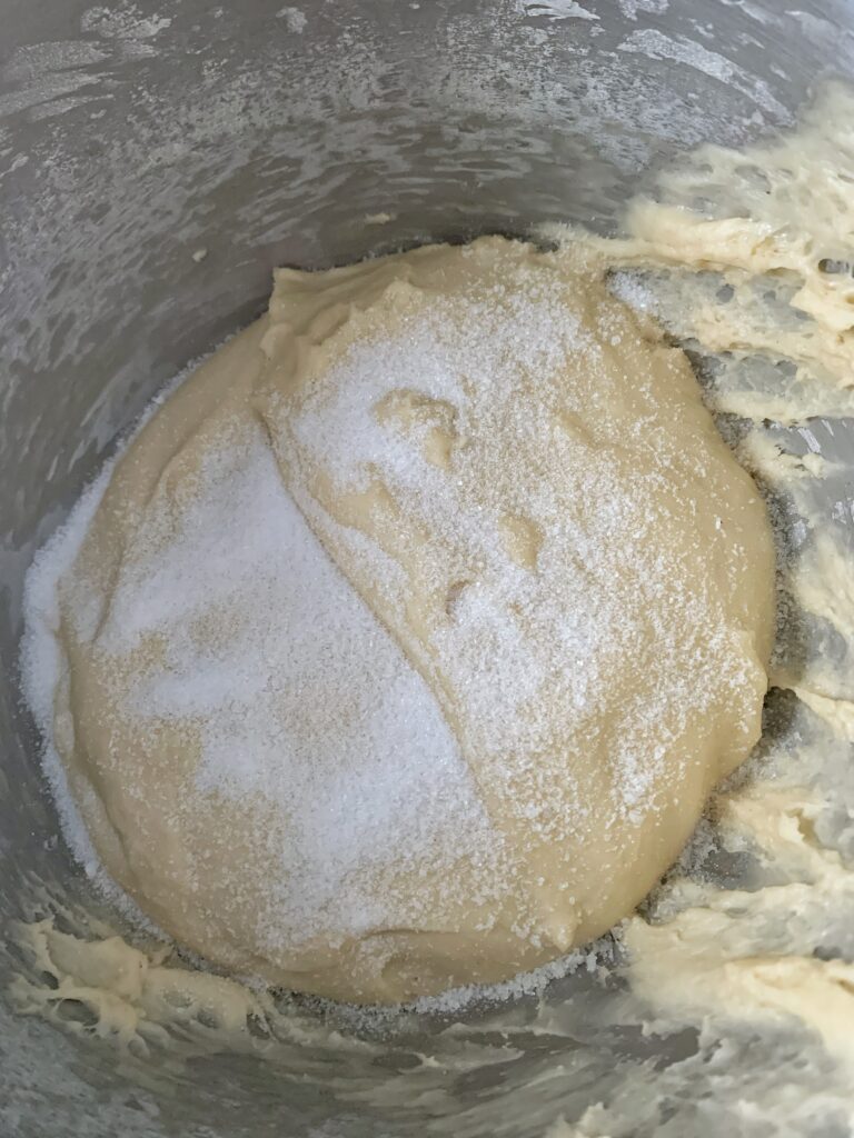 salt on dough