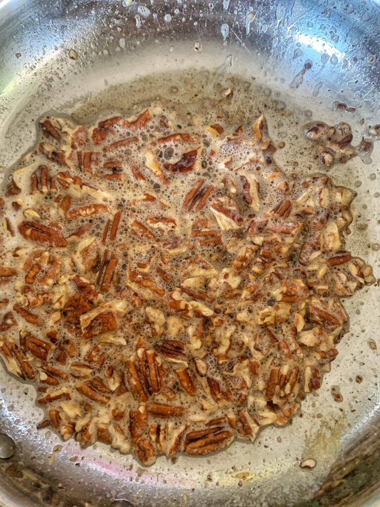 pecans cooking