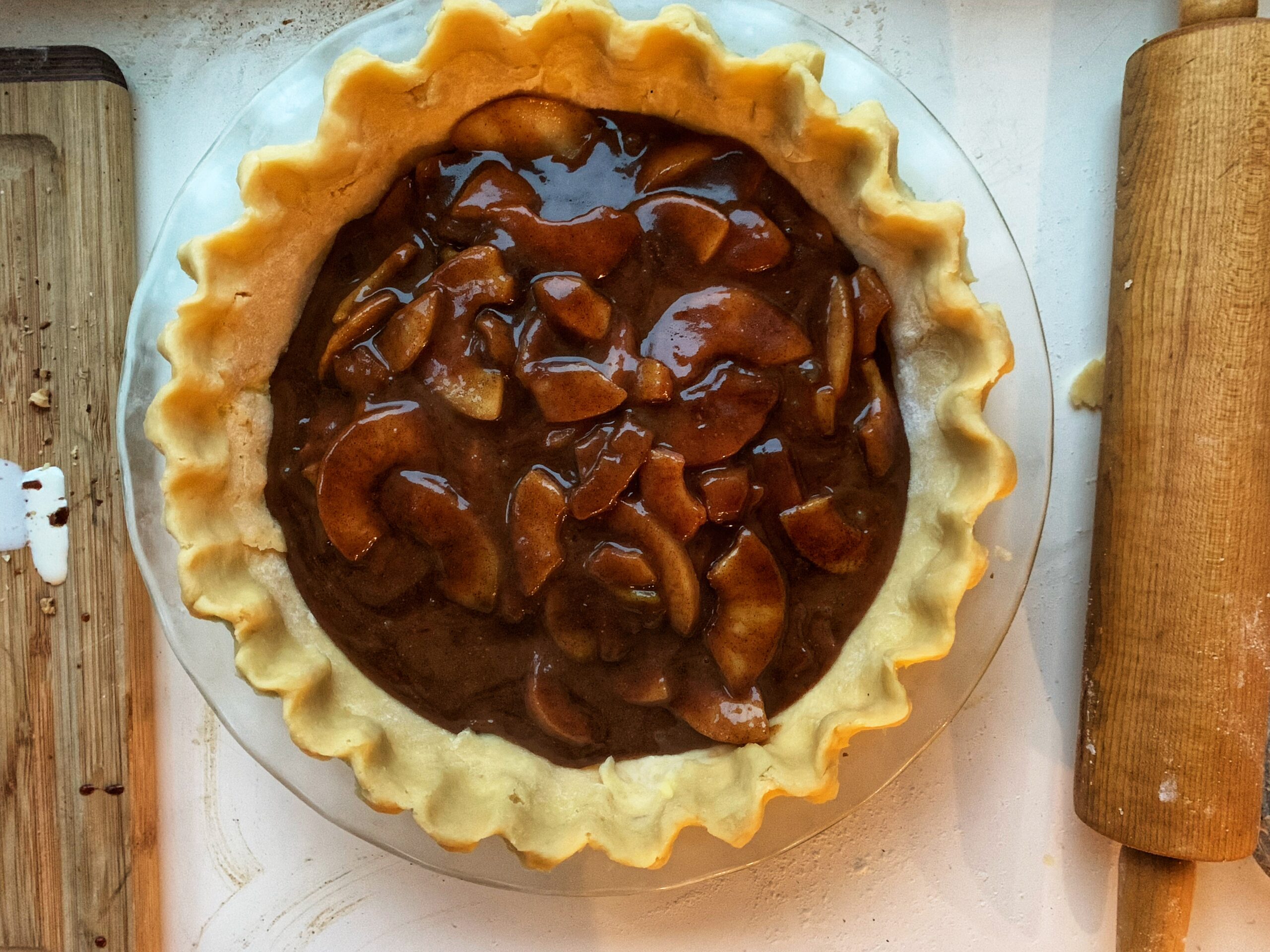 Bourbon Caramel Apple Pie